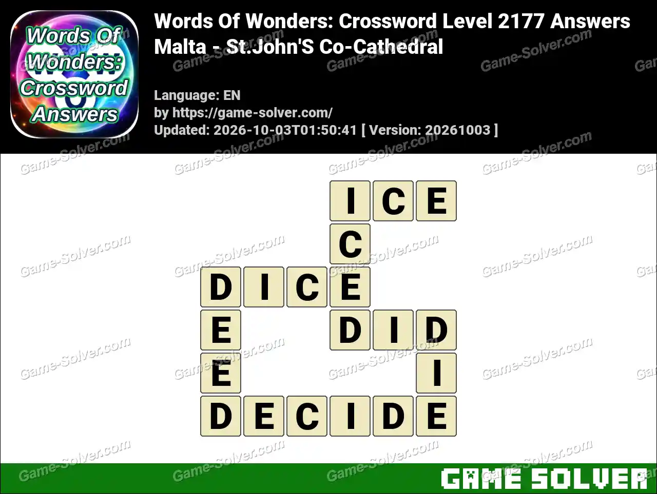 Words Of Wonders: Crossword Level 2177 Answers – Malta – St.John’S Co-Cathedral